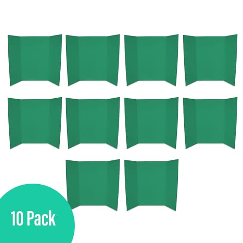 Flipside Products 36” x 48” Foam Project Boards for Presentations, Science Fair, School Projects, Event Displays and Trifold Picture Board - Green 3/16'' Thick - 10 Pack - color: Green, style: 10 Pack
