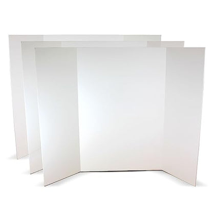 Flipside Products 36” x 48” Foam Project Boards for Presentations, Science Fair, School Projects, Event Displays and Trifold Picture Board - White 3/16'' Thick- 3 Pack - color: White, style: 3 Pack