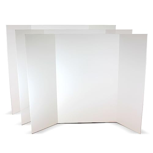 Flipside Products 36” x 48” Foam Project Boards for Presentations, Science Fair, School Projects, Event Displays and Trifold Picture Board - White 3/16'' Thick- 3 Pack - color: White, style: 3 Pack