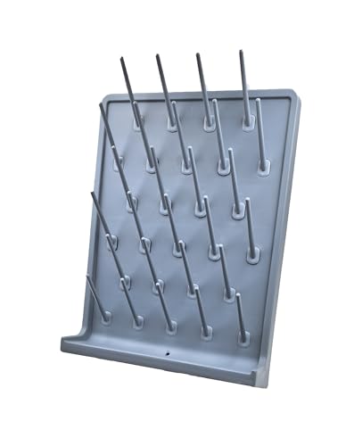 Lab Drying Rack, Grey, 27 Pegs - color: Gray, size: 27pegs