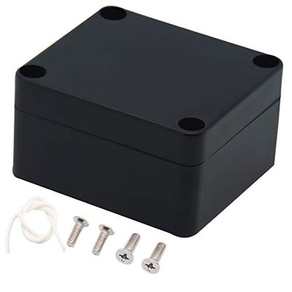 Junction Box, Zulkit Project Box IP65 Waterproof Outdoor Box ABS Plastic Electrical Boxes Electronic Enclosure Black 2.48 x 2.28 x 1.38 inch (63 x 58 x 35mm) (Pack of 2) - size: 2.48" x 2.28'' x 1.38''(Pack of 2)