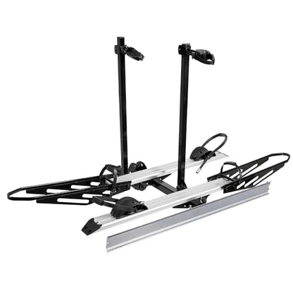Rockland Foldable 2-Ebike Rack with Ramp, 200 lbs Capacity, Hitch Mount Electric Bike Rack, Fits up to 5" Fat Tire Width and 50" Wheelbase, Ebike Carrier Rack for 2" Receiver for Cars SUVs Vans RVs - size: 2-Ebike Rack+Foldable+Ramp+200LBS