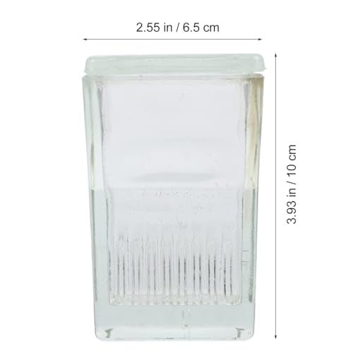 Mipcase Glass Staining Jar with Lid 9-Slide Capacity Transparent Coplin Staining Tank for Laboratory Chemical Resistant 3.93X2.55X2.36 Inch - size: 10X6.5X6CM