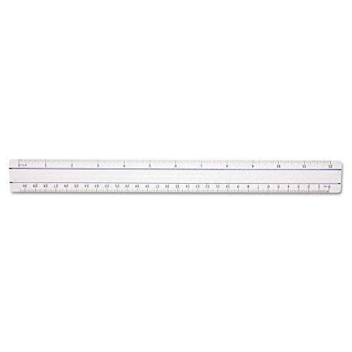 Westcott 15571 Clear Data Processing Magnifying Ruler, 12 Inch - size: 1 Count (Pack of 1)
