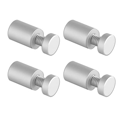 Sign Standoffs, Solid Aluminum 3/4"x 1"Sign Standoffs Screws, Sign Standoffs Mounting Hardware for Glass, Acrylic Panel,Pack of 4 - color: Silver, size: 3/4"x1" 4 Pack