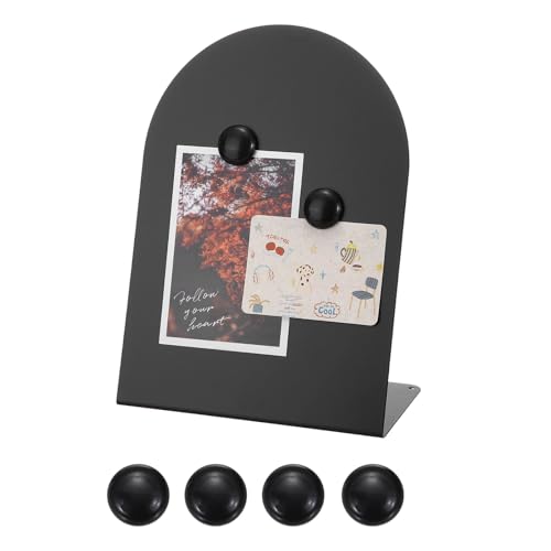 PATIKIL Magnetic Bulletin Board Black W/ 4 Black Magnets 1Pcs - color: Black/Black
