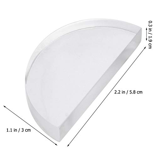 Uonlytech Optical Lens Set 4 pcs Physics Teaching Aids with Cylindrical Convex Lens Cylindrical Concave Semicircular and Equilateral Triangle for Light Refraction Classroom