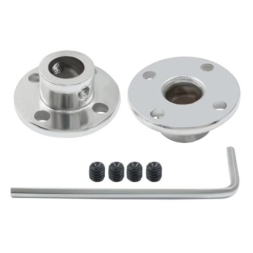 Luomorgo 4 Pcs 10mm/0.39 inch Metal Flange Shaft Coupling - size: 10mm