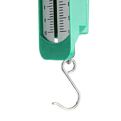 Newton Force Meter Spring Scale - Maximum Capacity 10N, 1 kg, Dual Scale Labeled. Dynamometer Bar Physics Mechanical Experiment Instrument