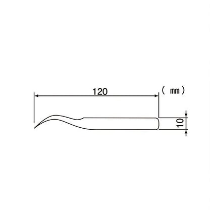 ENGINEER 120mm Titanium Curved Tip Tweezers (J) Made in Japan, Anti-magnetic, Rust-proof, Lightweight. PTN-03 - style: Bent Type: 4.7 inches (120 mm)