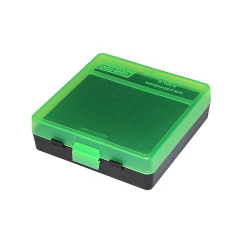 MTM Case-Gard P-100-3-16T Flip-Top Ammo Box, 100 Round, Green/Black - color: Green/Black