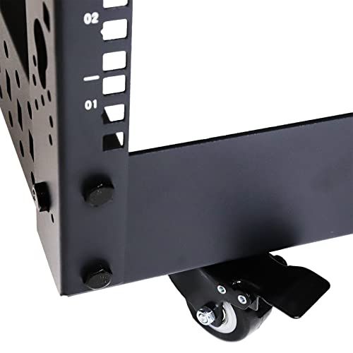 AEONS 22U 4-Post Open Frame Server Rack with Casters, Adjustable Depth - color: B-4POST, size: 22U