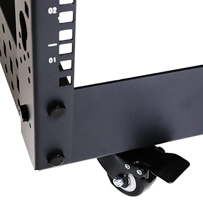 AEONS 22U 4-Post Open Frame Server Rack with Casters, Adjustable Depth - color: B-4POST, size: 22U