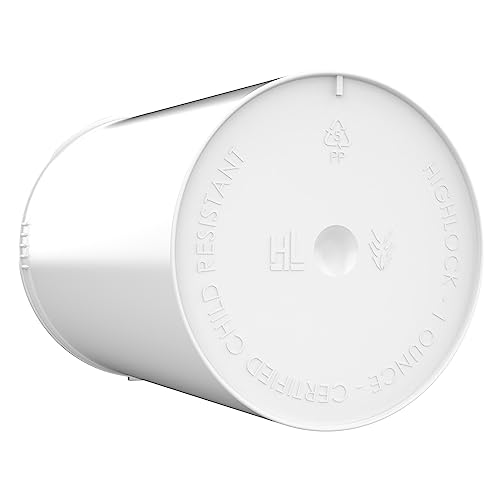 Dragon Chewer 160 Dram CR Plastic Packaging Pop Top Containers - Child Resistant Travel Holder Vial Bottles - 33 qty (White) - color: White