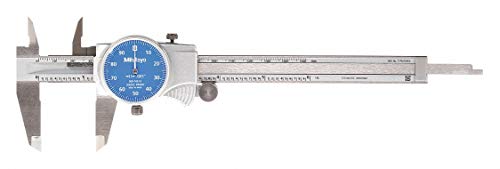 Mitutoyo 505-742-51 D6"TX-1 Dial Caliper, Blue Face, 0.1"/Rev, 0"-6", 0.001"