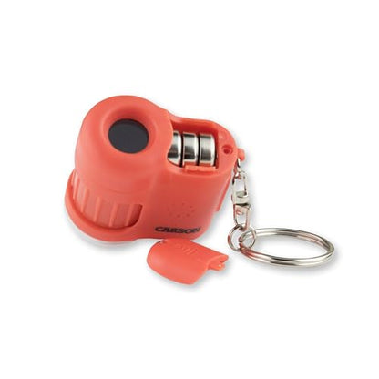 Carson MicroMini 20x LED Lighted Pocket Microscope Keychain - color: Orange
