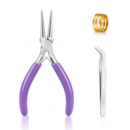Round Nose Pliers, Wire Jewelry Making Tools - color: Purple-round Nose Pliers