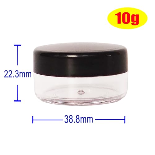 30pack 10ml Travel Plastic Makeup Jar with Lid, Cosmetic Container - color: 30x 10ml Multi-color 1
