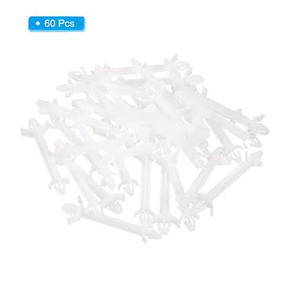 PATIKIL 60PCS PCB Board Isolation Column, Nylon Reverse Locking Circuit Board Clips Standoff Double Head Insulation Bracket Support Height 35mm /1.38" - size: 35mm /1.38"