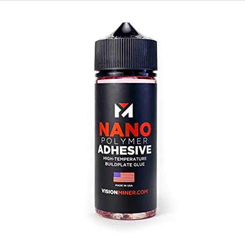 Nano Polymer Adhesive (120ml) - Ultimate 3D Printing Bed & Build Plate Adhesion - No Mess, Non-Toxic, Works for PLA, ABS, PEI, PEEK, Nylon, PC and More. Easy Application, Easy to Clean!