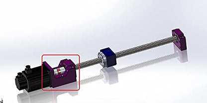 Nema 23 Stepper Motor Steel Mounting Bracket and BK12 Ball Screw Fixed End Supports Bearing Mount for 57mm Nema 23 Motor and 16mm CNC Ball Screw Ballscrew Kit SFU1604 SFU1605 1610 1616 1620 - size: BK12-57mm