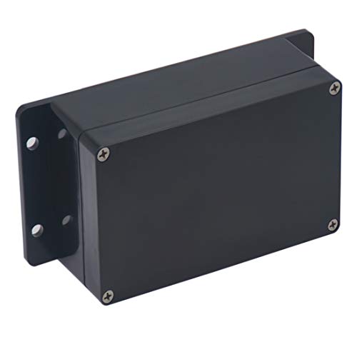 Project Box IP65 Waterproof Junction Box ABS Plastic Black Electrical Boxes DIY Electronic Project Case Power Enclosure with Fixed Ear, Black 6.22 x3.54 x2.36 inch - color: Black, size: 6.22"x3.54"x2.36"