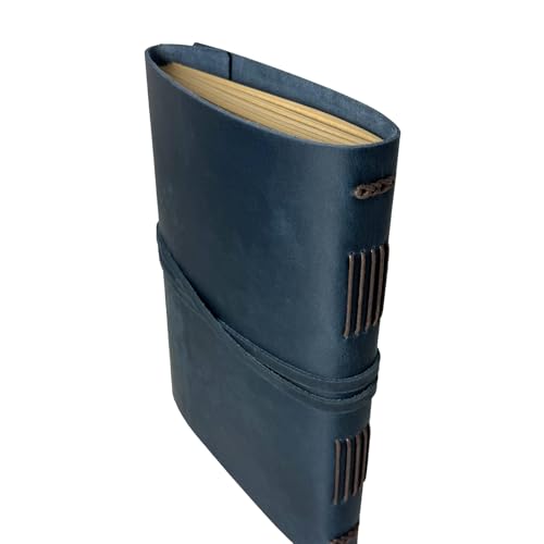 CooLeathor Large Notebook Journal - Genuine Leather Journals for Writing A4 Size Diary 8x10 Inch, Notepad For Women and Man, Gifts,Work,Travel Dark Blue - color: Dark Blue, size: 8"x10"