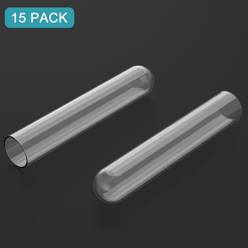 StonyLab Borosilicate Glass Round Bottom Test Tubes, 30mm OD X 165mm Length (Pack of 15) - style: 15 Pack