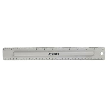 Westcott 17355 12-Inch Ruler Set with Pencil Storage, Innovative Design for Easy Measuring and Organization at School or Office, 2-Piece Set - size: 12" Pencil Storage