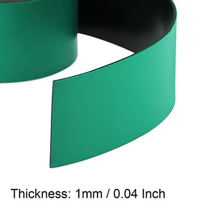 uxcell Dry Erase Magnetic Strip 1 Inch x 3.3 Feet Magnetical Sheet Labels Stickers Writable Green for Whiteboards Refrigerator and Crafts - color: Green
