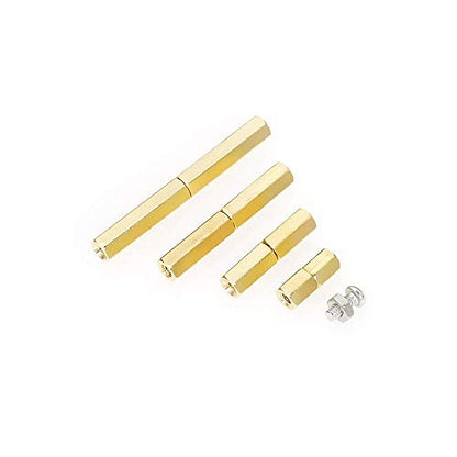 180 Pieces M2.5 Male Female Hex Brass Spacer Standoff Screw Nut Bolt Motherboard Assortment Kit