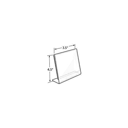 Azar Displays 112734 3.5" W x 4.5" H Vertical L-Shaped Sign Holder-10pk - size: 3.5 in W x 4.5 in H Vertical