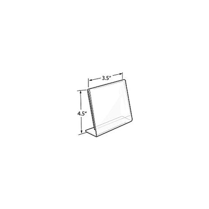 Azar Displays 112734 3.5" W x 4.5" H Vertical L-Shaped Sign Holder-10pk - size: 3.5 in W x 4.5 in H Vertical