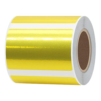 Hybsk 50x30mm Portable Printer Label Paper Multi-Purpose Tear Resistant Direct Thermal Labels Self-Adhesive Stickers Compatible with P50 Label Maker (50x30mm,Gold Label,4 Rolls) - color: Gold, size: 4 Rolls
