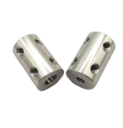 5Pcs 5mm to 5mm Shaft Coupler Connectors,Steel Coupler Rigid Couplings Adapter with Screws for CNC Machine 3D Printer RC Motor Accessories and DIY - size: 5mm to 5mm
