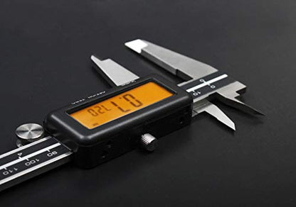 Accusize Industrial Tools 0-6''/0-150 mm, Yellow LCD Electronic Digital Caliper,Metric/Inch, 0.0005''/0.01mm Resolution, 1110-1818 - color: Yellow LCD, size: 6" / 0-150mm
