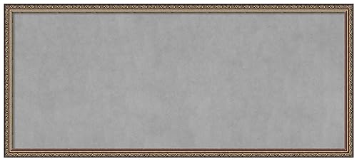 Amanti Art Silver Framed Magnetic Board, 50x22, Traditional Office Decor - size: 50"W x 22"H