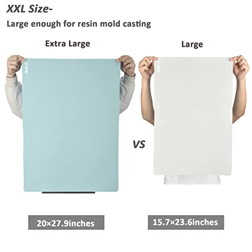 Sapid Large Silicone Sheet for Crafts Silicone Mat for Resin Art Painting - color: Mint Green, size: 27.9"L x 20"W