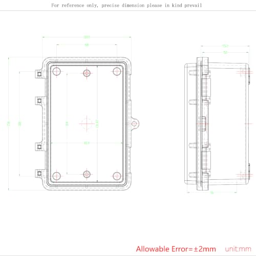 Junction Box, Hinged Black Clear Cover IP67 Waterproof ABS Project Box with Mounting Plate Electrical Box Enclosure with Wall Bracket 5.9 x 3.9 x 2.8inch(150x100x70mm) - color: Clear, size: 5.9"x3.9"x2.8"