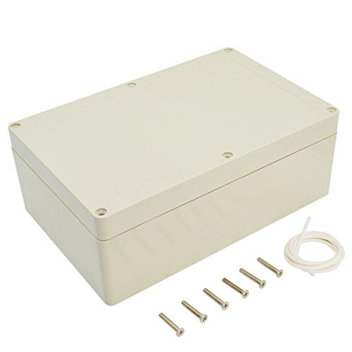 LeMotech Waterproof Dustproof IP65 ABS Plastic Junction Box Universal Electric Project Enclosure Pale Gray 9.0 x 5.9 x 3.4 inch (230 x 150 x 87 mm) - size: 9.0"x5.9"x3.4"