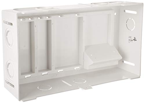 Leviton 9.01" Compact Structured Media Enclosure with Cover, White, 47605-MDU