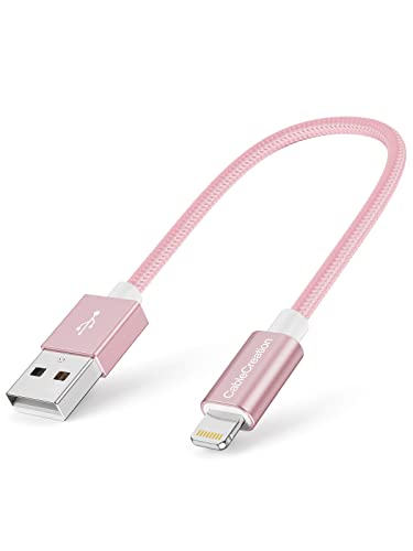 CableCreation USB A to Lightning Cable 6inch,iPhone Charging Data Sync Cord - color: Pink