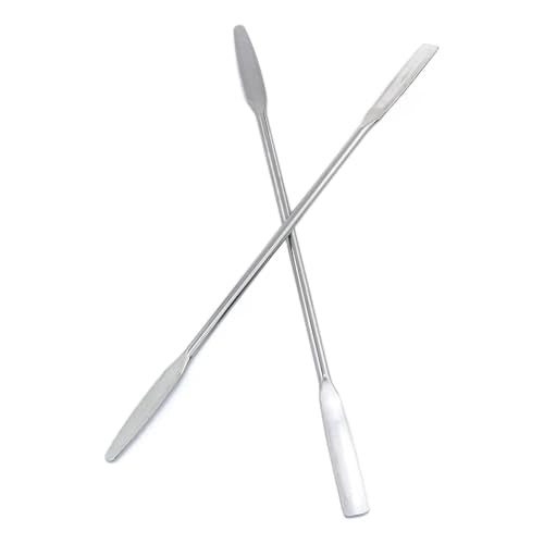 Stainless Steel Lab Laboratory Mini Double-Ended Spatula Semi-Micro Shovel Conical Arrow End Flat End -4PCS