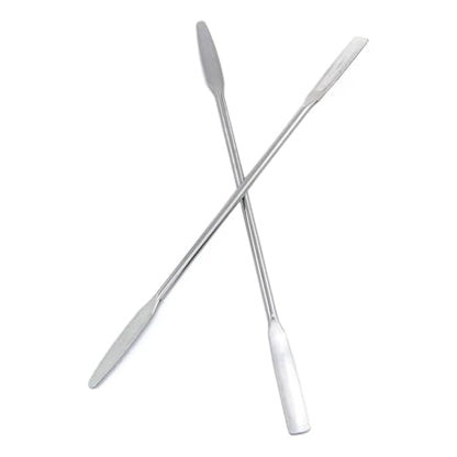 Stainless Steel Lab Laboratory Mini Double-Ended Spatula Semi-Micro Shovel Conical Arrow End Flat End -4PCS