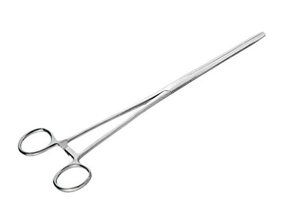 SE 10-Inch Stainless Steel Straight Forceps - Self-Locking, Serrated Tip for Precision Grip and Clamping - Perfect for Crafting, Fishing Tasks, Jewelry Making, and More! -610FS - size: 10", style: Straight