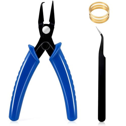 URSKYTOUS Split Ring Pliers Jewelry Making Tools Jump Ring Opener Tool Keychain Pliers for Opening Split Rings Jump Rings Jewelry Plier for Bracelet Fishing Beading DIY Craft Jewelry Making Supplies - color: 1pc Blue