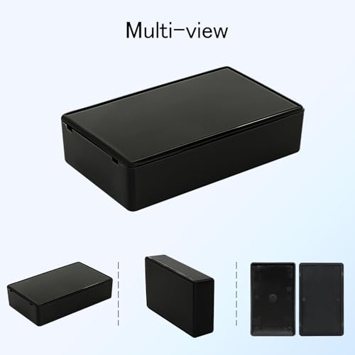 Project Box 8 Pieces Electrical Box Small Junction Box ABS Plastic Enclosure Power Electronic Case Black 3.94" x 2.36" x 0.98"(100 x 60 x 25mm) - color: Black, size: 3.94" x 2.36" x 0.98"