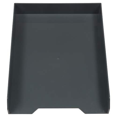JAM PAPER Stackable Paper Trays - Grey - Desktop Document, Letter, & File Organizer Tray - Sold Individually - color: Gray, size: Pack of One (1) Tray