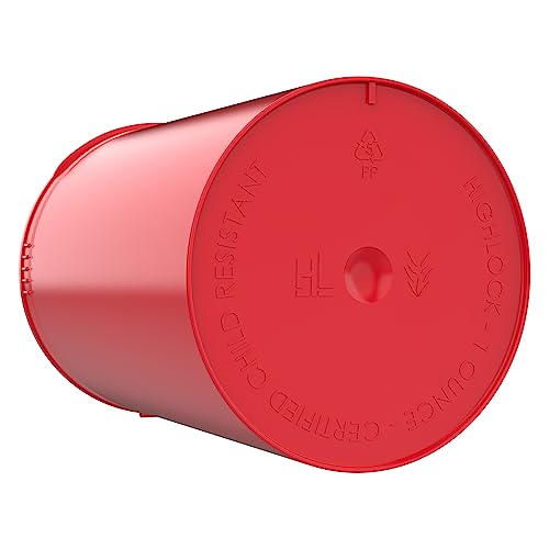 Dragon Chewer 160 Dram CR Plastic Packaging Pop Top Containers - Child Resistant Travel Holder Vial Bottles - 33 qty (Red) - color: Red