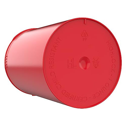 Dragon Chewer 160 Dram CR Plastic Packaging Pop Top Containers - Child Resistant Travel Holder Vial Bottles - 33 qty (Red) - color: Red
